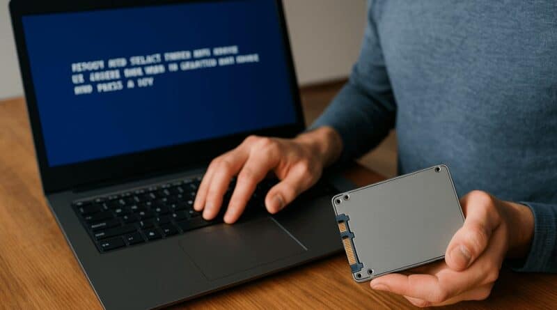 laptop nie widzi dysku ssd